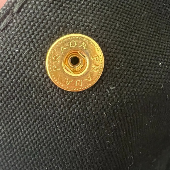 PRADA Canapa Black Canvas Tote - Picture 6 of 16